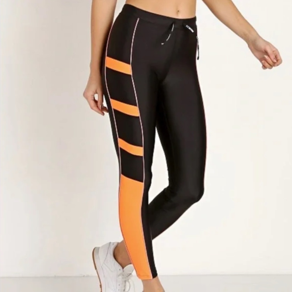 PE NATION The Combination Legging Black/Orange Size Small S
